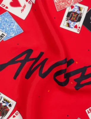 AWGE Cards Small Silk-Blend Bandana detail 2