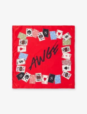 AWGE Cards Small Silk-Blend Bandana