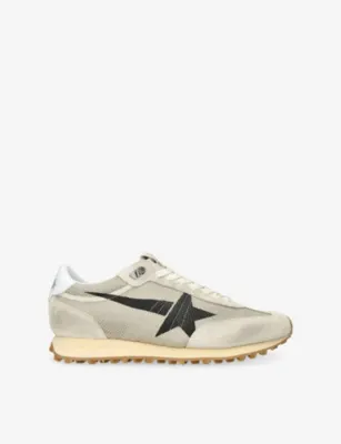 GOLDEN GOOSE Men’s Marathon Mesh and Suede Trainers - EUR 43 / 9 UK MEN in Beige – Mens | Trainers | Lace up trainers