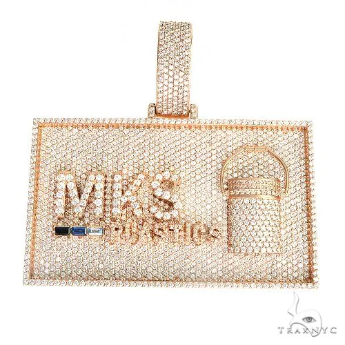 RINA - For Him CUSTOM Custom Made 'MKS' Logo Diamond Pendant 66979 in Rose Gold – Pendant
