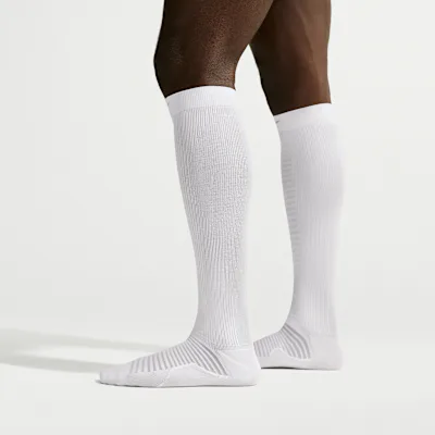 Nike Spark Lightweight Over-The-Calf Compression Running Socks - White/Reflect Silver in White/Reflect Silver – Nike men's and unisex