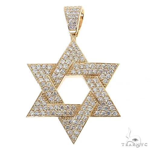 RINA - For Him CUSTOM Diamond David Star Pendant 68694 in Rose Gold – Pendant