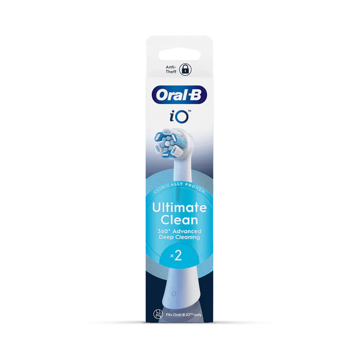 ORAL-B iO Series Ultimate Clean Black, Original Brush Heads, CrissCross Bristles, 2