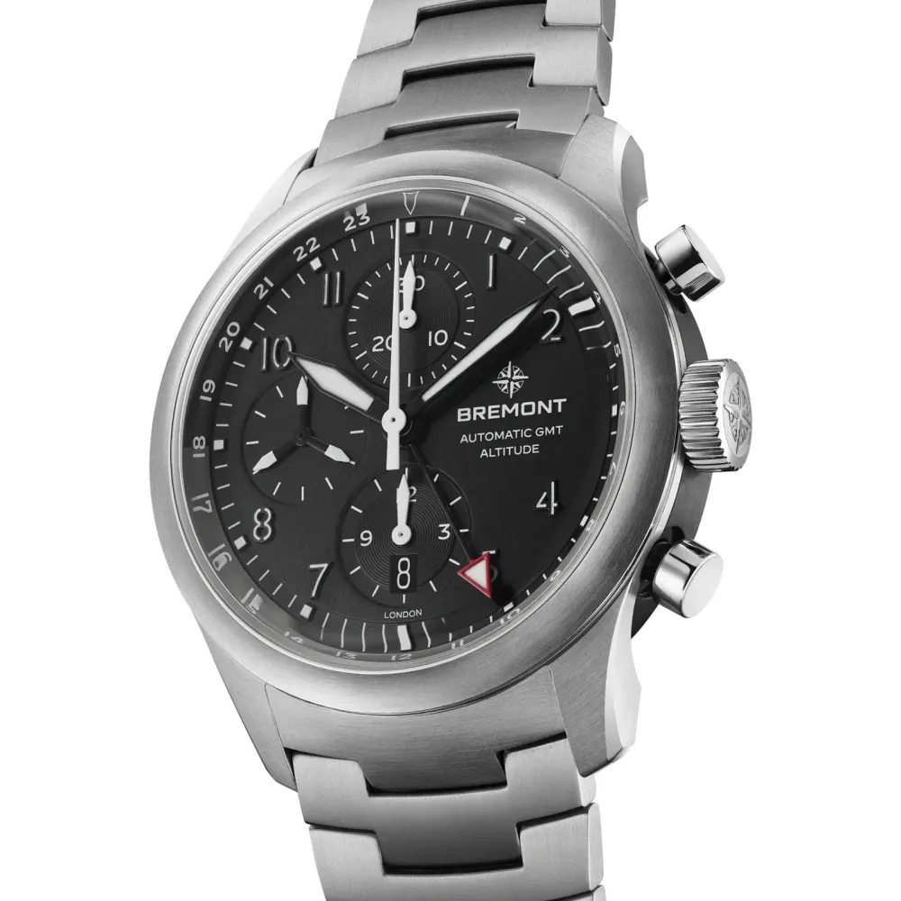 Bremont Altitude Chronograph GMT 42mm Mens Watch Black in Black, additional product view 3