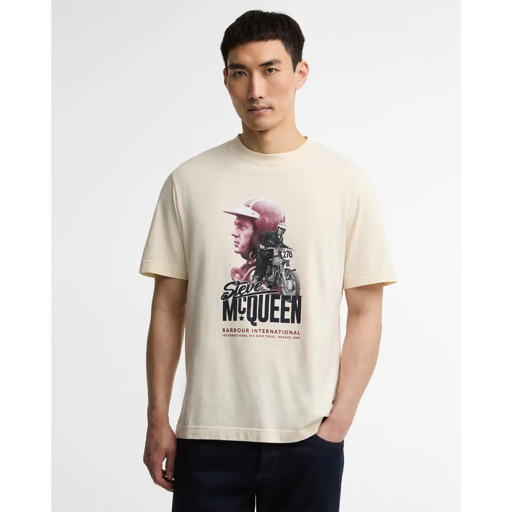Barbour International Men's Steve McQueen Rainey Graphic Cotton T-Shirt detail 3