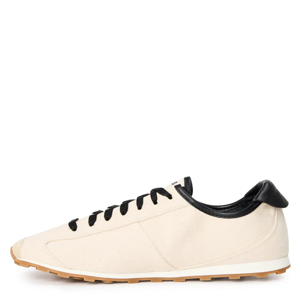 Jacquemus Mens Tennis Trainers in Beige, additional product view 2