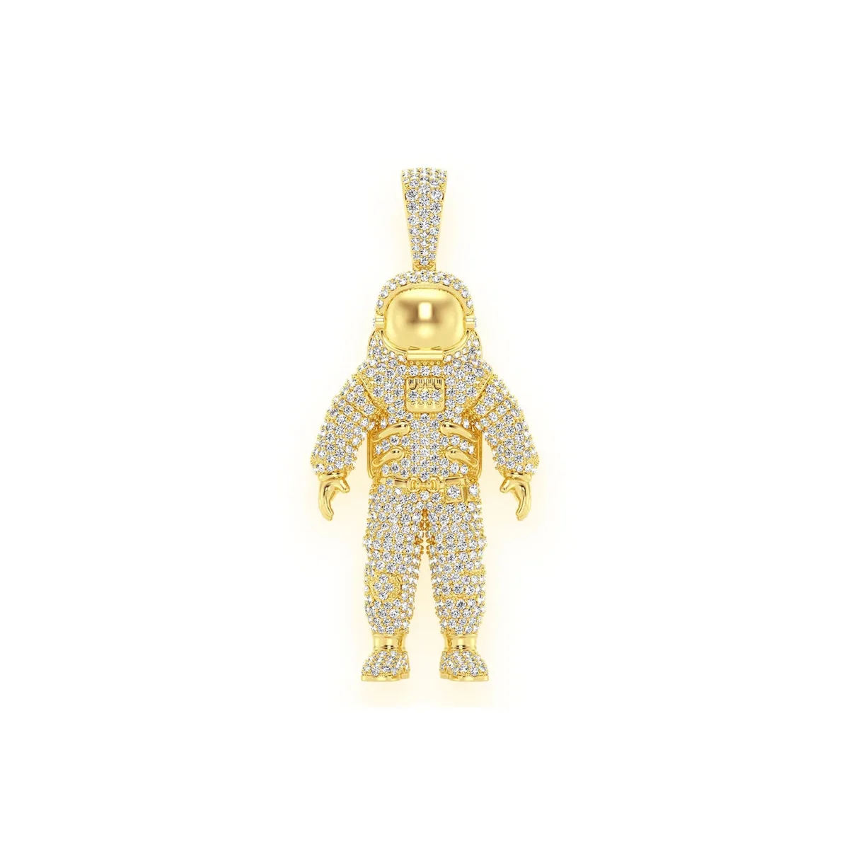 For Him Astronaut Diamond Pendant in 4.25ctw / Yellow Gold / Natural Diamond – Pendant