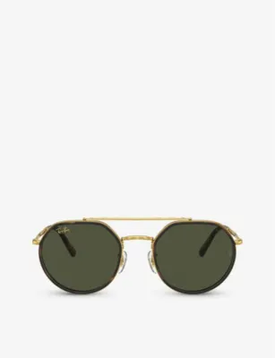 RAY-BAN RB3765 irregular-frame metal sunglasses