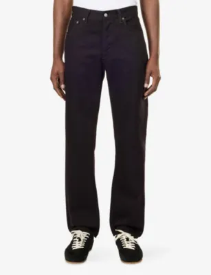NUDIE JEANS Rad Rufus Regular-Fit Straight-Leg Denim Jeans - 33/30 in Everbrown, additional product view 3