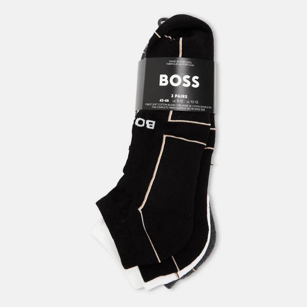Boss Mens BOSS Iconic Plush Trainer Ankle Socks with Logo Detail detail 2