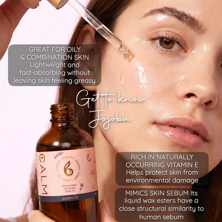 B Calm Organic Jojoba Carrier Oil – Natural Skincare & Aromatherapy Oil 100ml detail 3