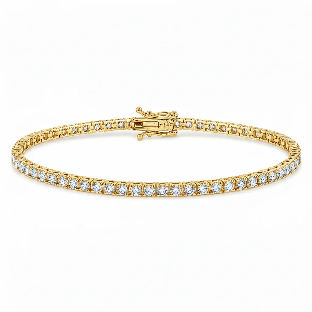 AHMED - MOON JEWELRY 3 Pt Lab Diamond Tennis Bracelet 71704 in Rose Gold / 7 Inches – Bracelet
