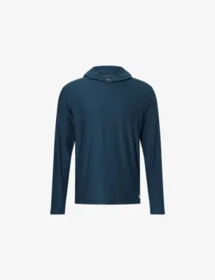 VUORI Strato Tech Logo-Patch Stretch-Jersey Hoodie