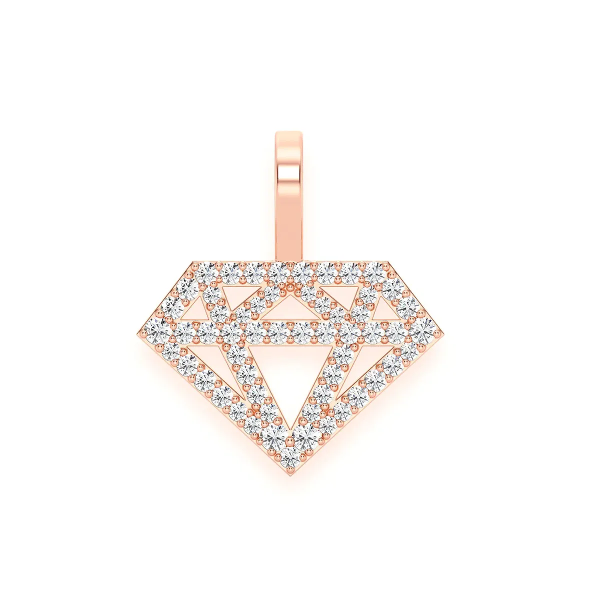 For Him Diamond Silhouette Pendant in 0.35ctw / Rose Gold / Natural Diamond – Pendant