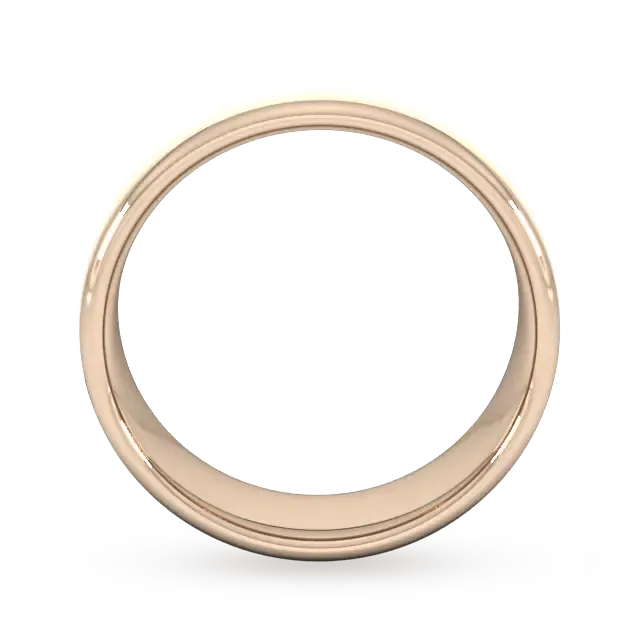 For Him 7mm Slight Court Extra Heavy Matt Finished Wedding Ring In 18 Carat Yellow Gold detail 3