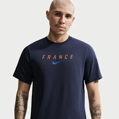 Nike FFF Primary Men's Nike Dri-FIT Football T-Shirt - Blackened Blue/Game Royal