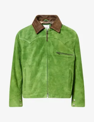 FOUND Western Barn Leather Jacket in MOSSY GREEN – Mens | Coats & jackets | Leather jackets | Leather