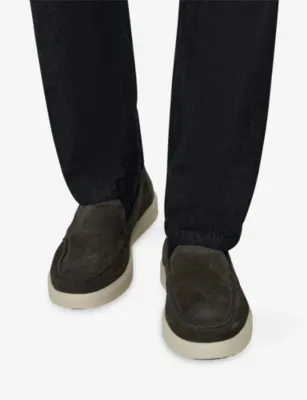 BOGGI MILANO Stratus Suede Loafers - EUR 45 / 11 UK MEN in DARK BROWN, additional product view 2