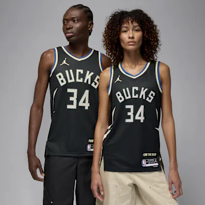 Jordan Milwaukee Bucks Statement Edition Men's Jordan Dri-FIT NBA Swingman Jersey - Black
