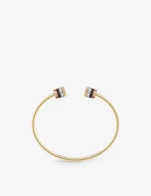 BOUCHERON Quatre Classique PVD-coated 18ct yellow, white and pink gold and 0.23ct brilliant-cut diamond bracelet - 17CM detail 2