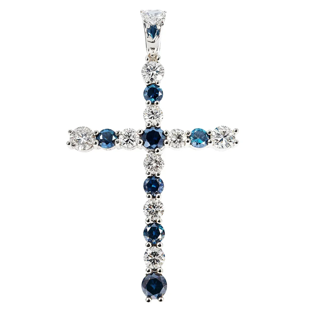 RINA - For Him FACTORY Prong Diamond Cross Crucifix 56407 in Rose Gold – Pendant