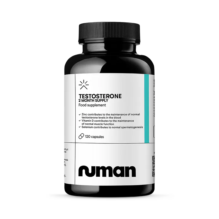 Numan Testosterone Pro - Maca Root, Tribulus Terrestris, Zinc, Ginseng - Testosterone Supplements for Men, Essential Vitamins & Minerals - 1100mg per Serving - 120 Capsules