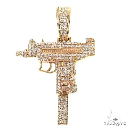 RINA - For Him DISCORD MAX Uzi submachine Gun Diamond Pendant 68880 in Rose Gold – Pendant