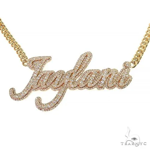 RINA - For Him CUSTOM Custom Made Diamond Name Pendant 68496 in Rose Gold – Pendant