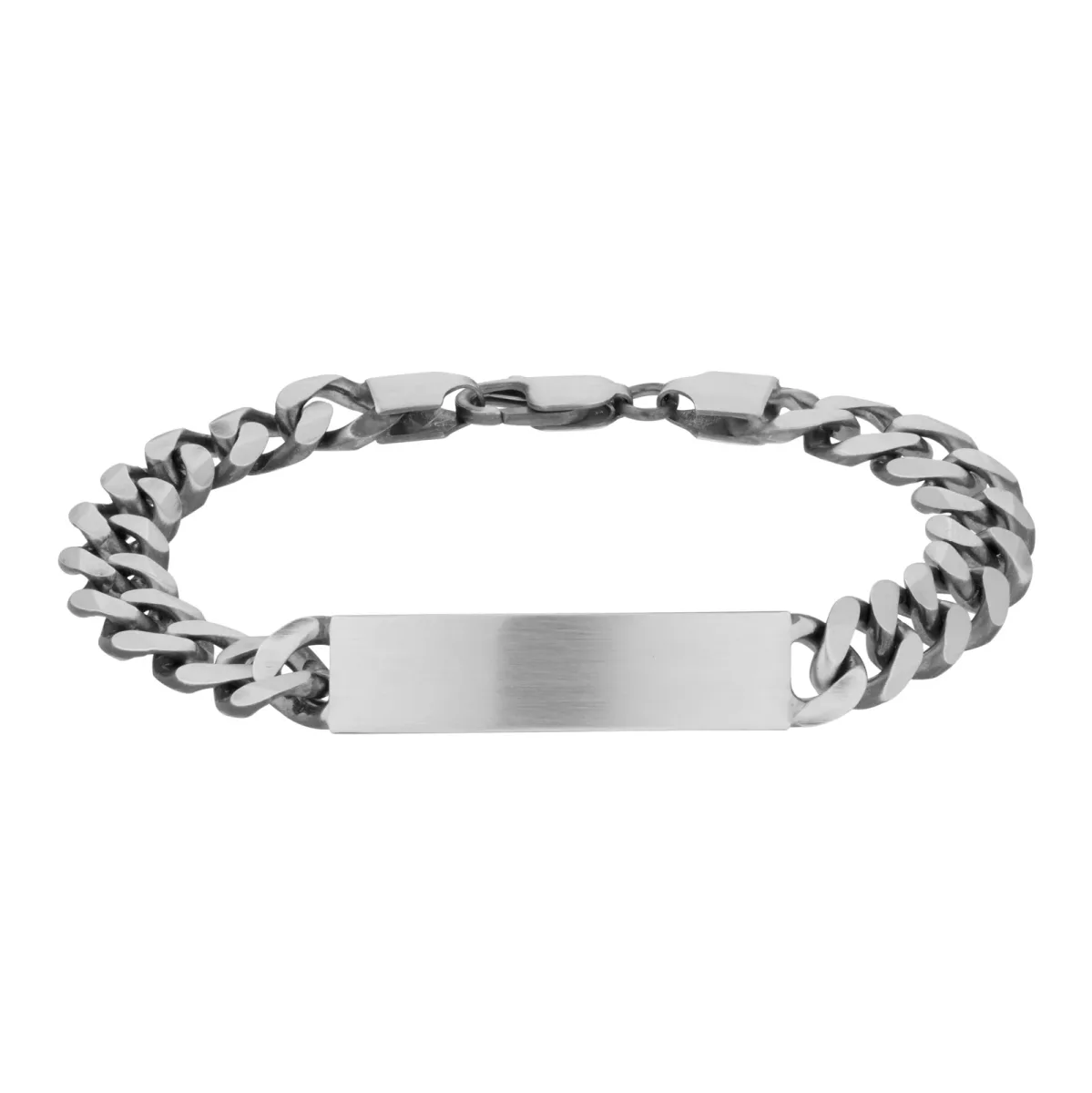 For Him Sterling Silver Antique Plated ID Bracelet