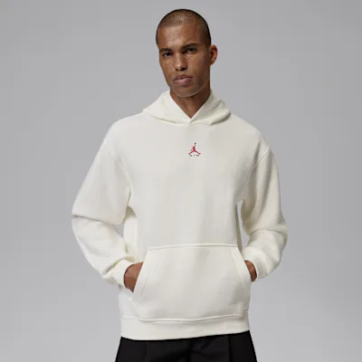 Jordan Brooklyn Men's Pullover Hoodie - Sail/University Red