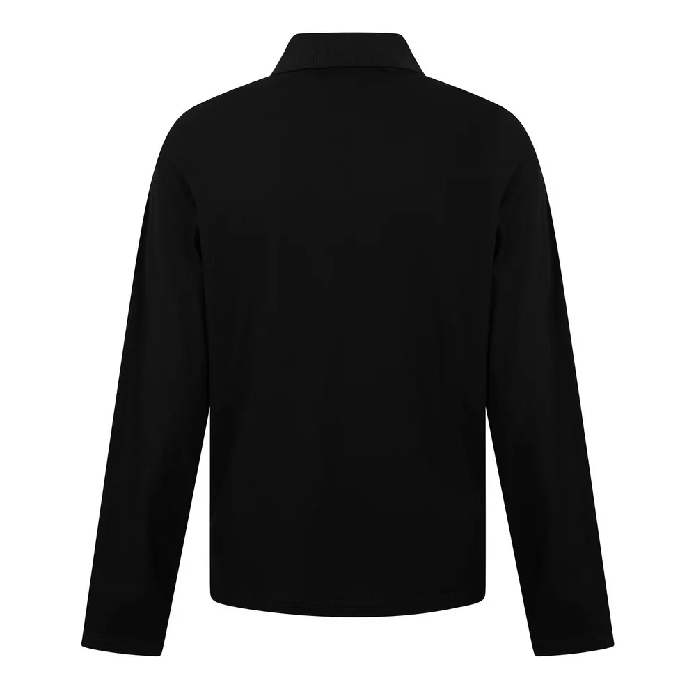 Our Legacy Men's Long Sleeve Polo Shirt in Black, additional product view 2
