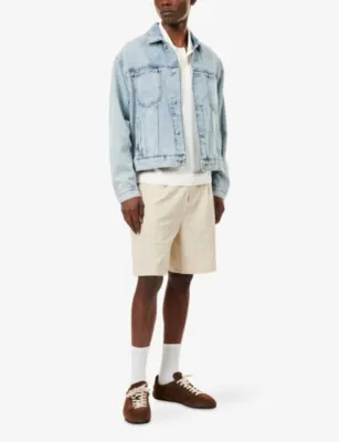 THE COUTURE CLUB Trucker Washed Cotton Denim Jacket detail 2
