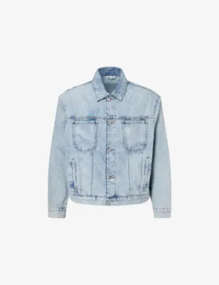 THE COUTURE CLUB Trucker Washed Cotton Denim Jacket