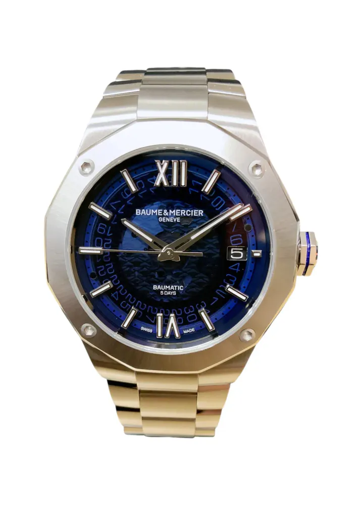 Baume et Mercier Riviera 10616 — 2022 — Excellent in Blue Baton – Pre-owned watches