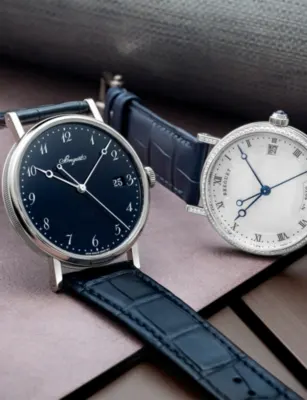 BREGUET Classique 18ct White-Gold And Leather Automatic Watch 38mm in WHITE GOLD, additional product view 3