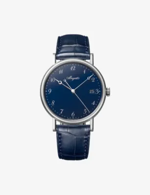 BREGUET Classique 18ct White-Gold And Leather Automatic Watch 38mm in WHITE GOLD – Jewellery & Watches | Mens luxury watches