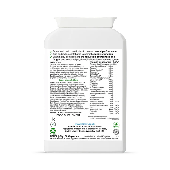 InfiniVit Brain Power 60 Capsules, additional product view 2