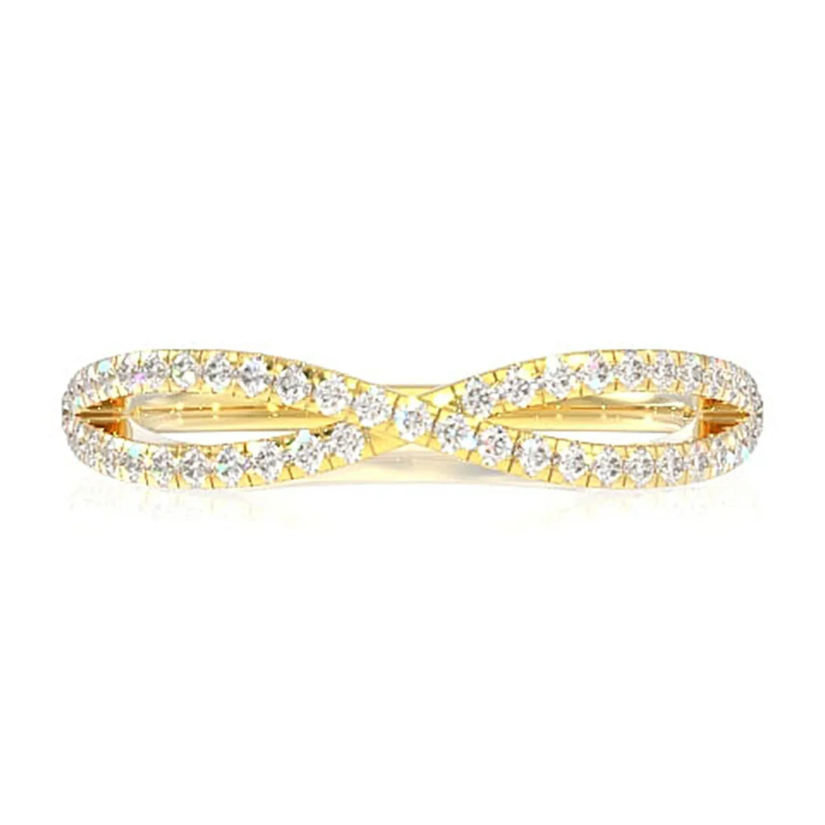 For Him Infinity Crossover Ring in Rose Gold / Natural Diamond – Ring