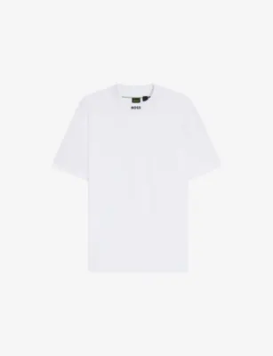 BOSS Logo-Collar Short-Sleeve Stretch-Cotton T-Shirt