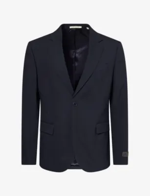 GANT Travel Single-Breasted Wool Suit Blazer