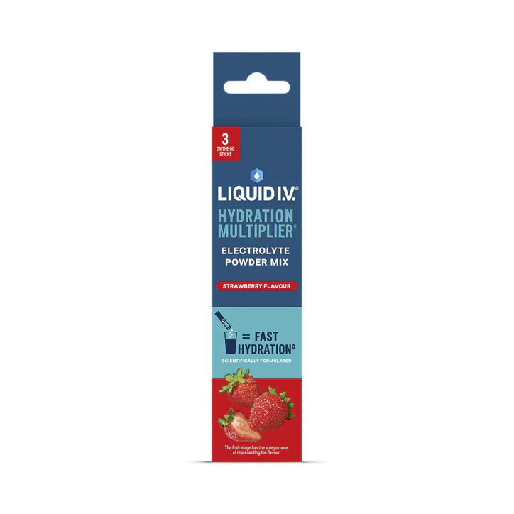 LIQUID I.V Liquid I.V. Hydration Electrolyte Powder Mix Strawberry Flavour 3 Sachets