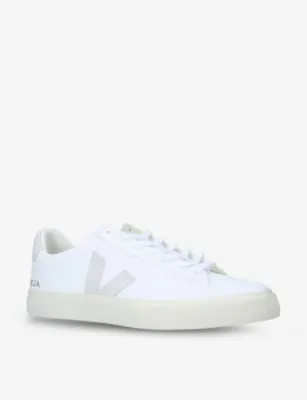 VEJA Men's Campo Leather Low-Top Trainers - EUR 41 / 7 UK MEN in WHITE, additional product view 3
