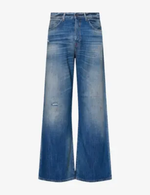 ACNE STUDIOS 2021M Stained Straight-Leg Denim Jeans - 32/32