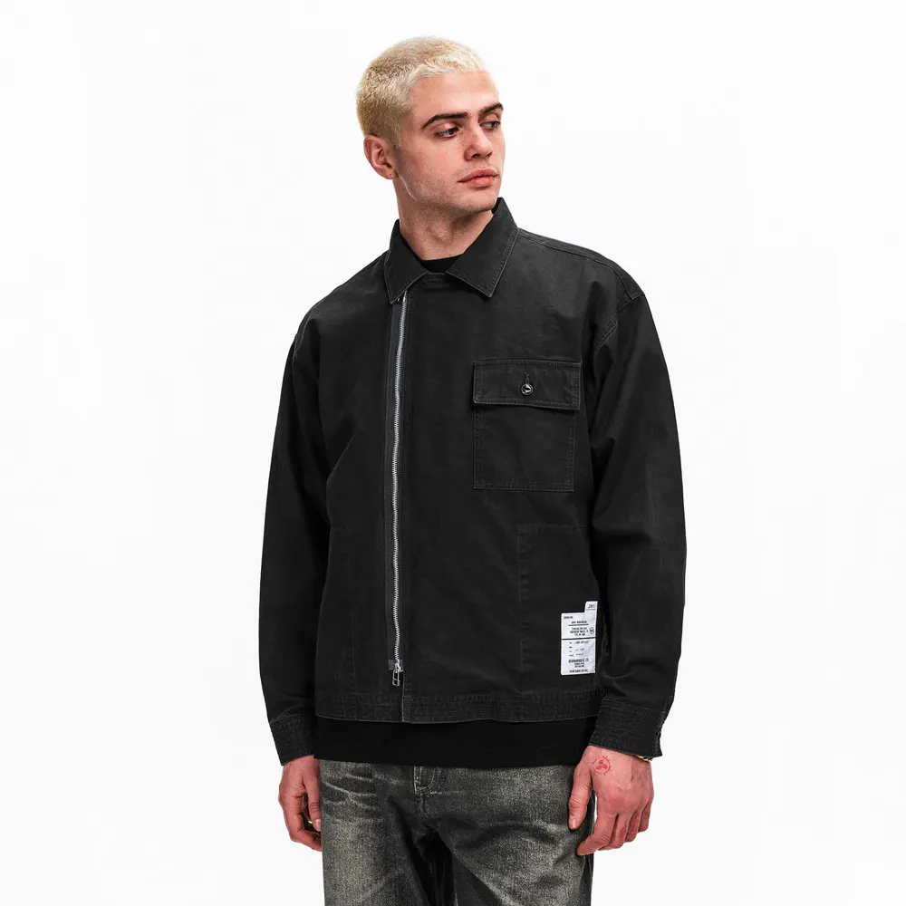 Neighborhood Men's Long Sleeve Plain Shirt in Black, additional product view 3