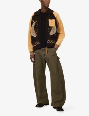 KHOKI 3D Cutting Painter Cotton Jeans in KHAKI, additional product view 2
