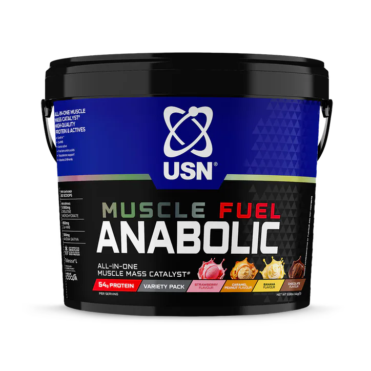 USN Muscle Fuel Anabolic Variety Pack Chocolate, Strawberry, Banana, Caramel 4kg