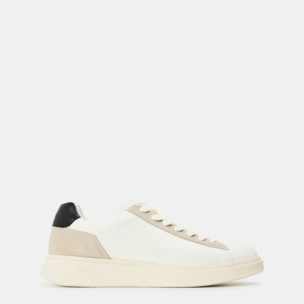 Boss Mens BOSS Bulton Platform Leather Trainers - Contemporary Design