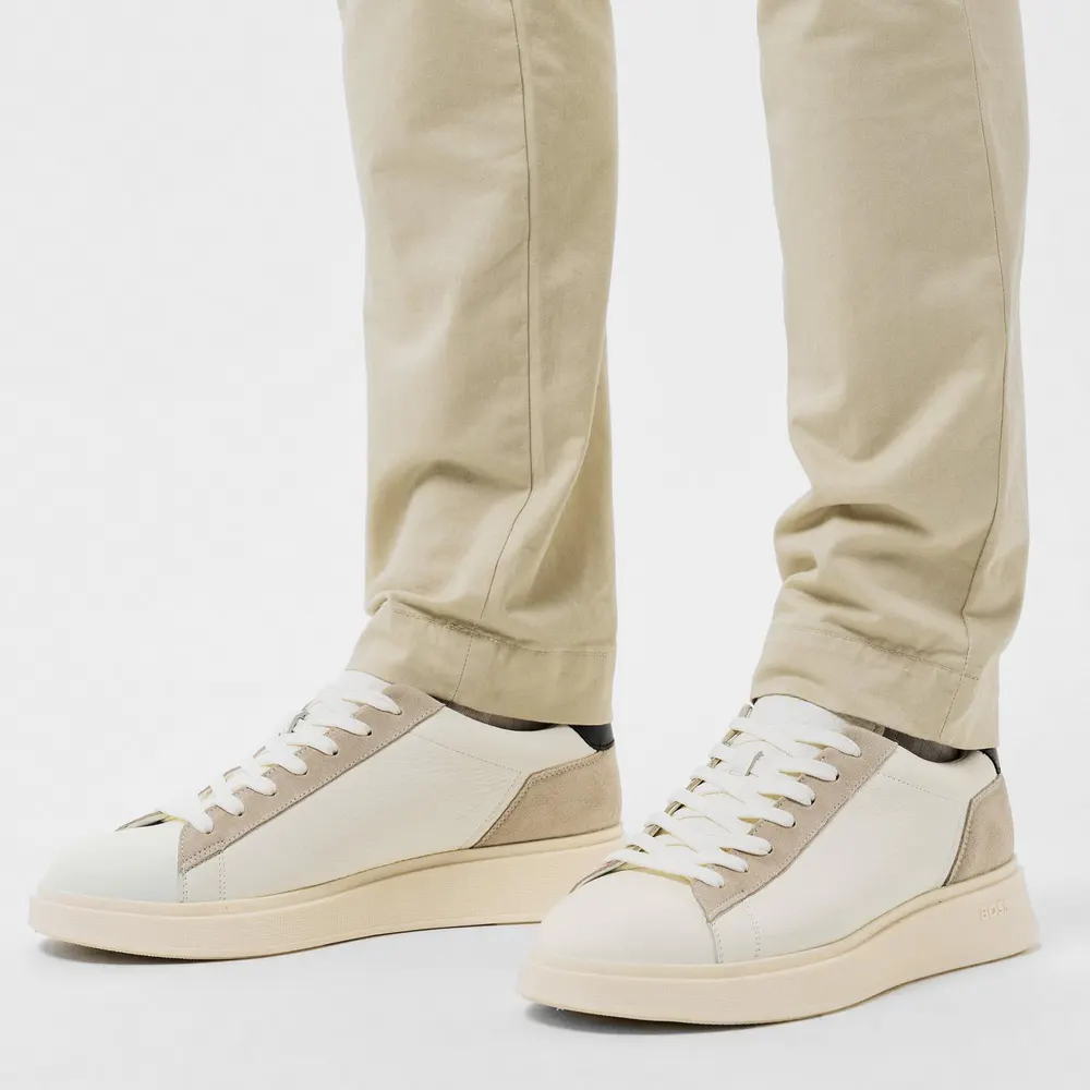 Boss Mens BOSS Bulton Platform Leather Trainers - Contemporary Design detail 3