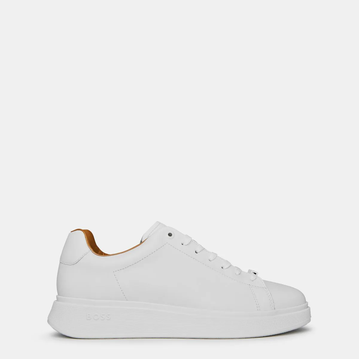 Boss Mens BOSS Bulton Platform Leather Trainers - Contemporary Design