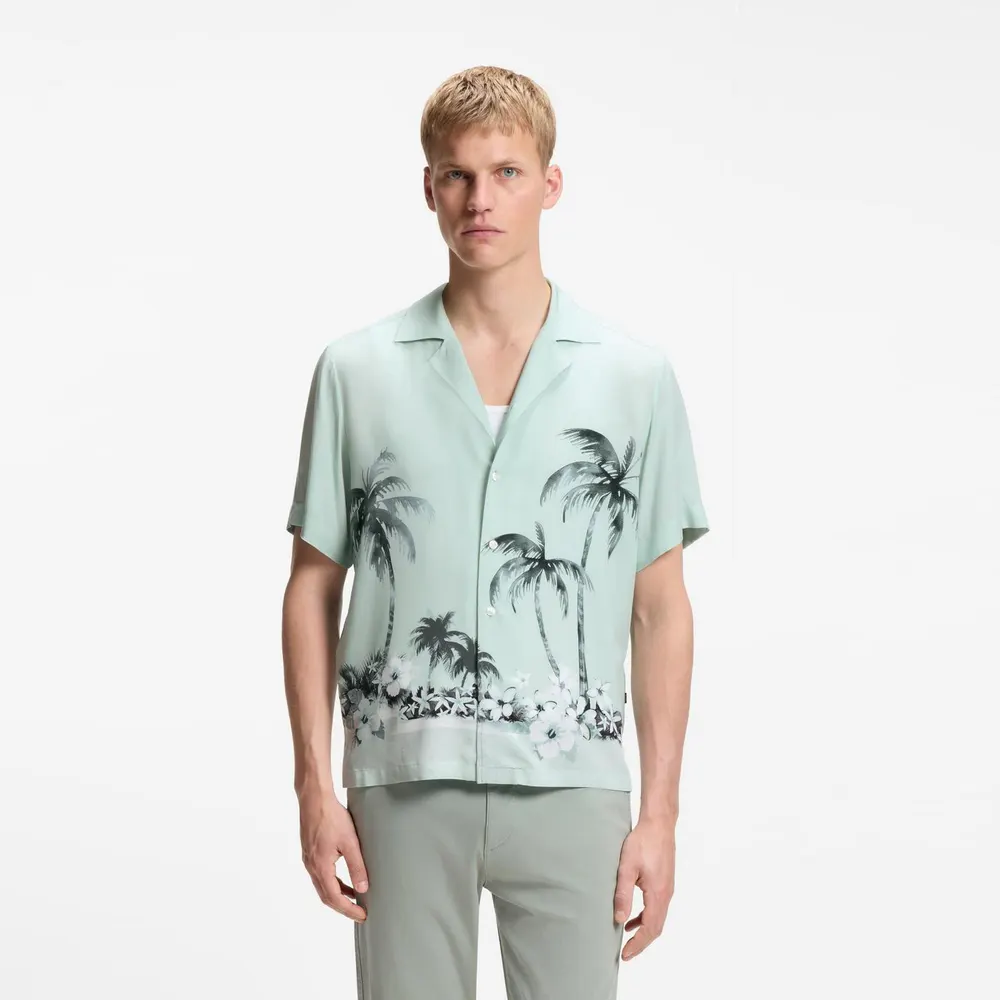 Boss Men's Patterned Short Sleeve Shirt detail 2